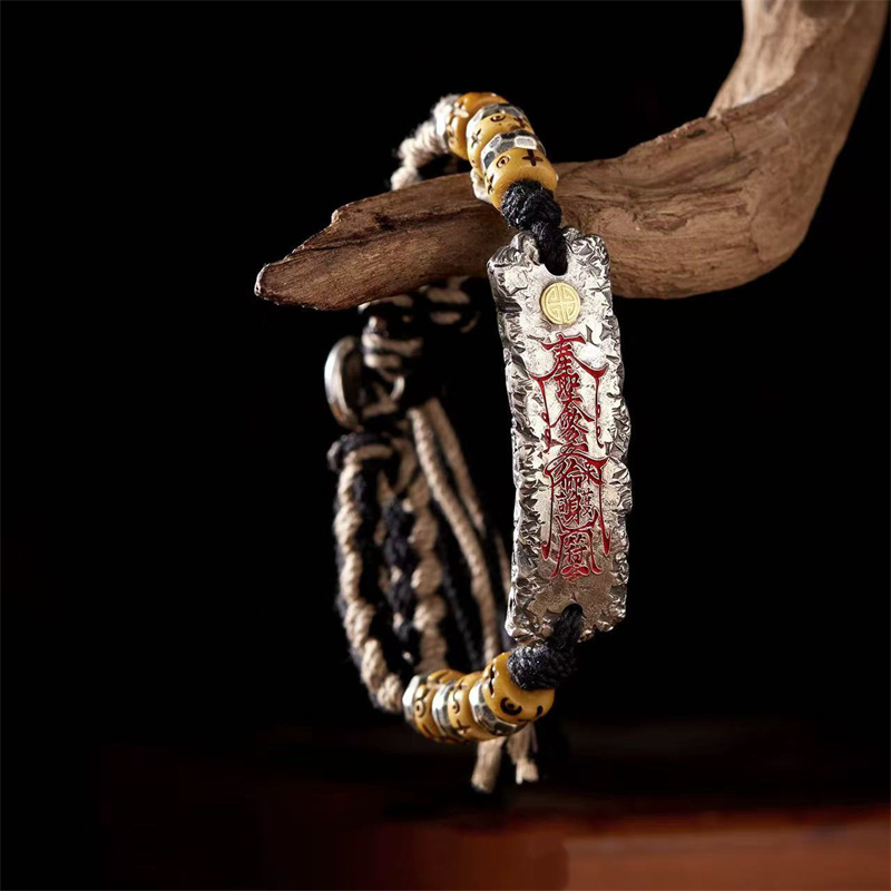 Men Accessories Ethnic - Etnik Tarzı Örgülü Halat Püskül Bilezik