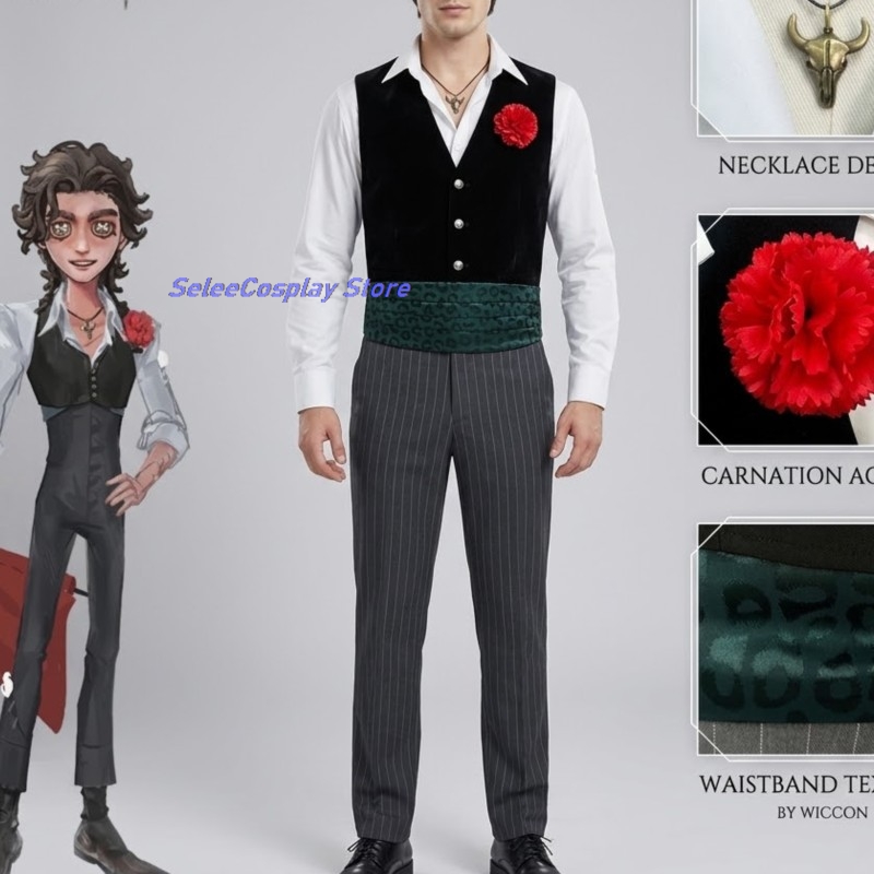 Men'S Suit Accessories - Yetişkinler Cosplay Oyunu Oyunu Kimlik V