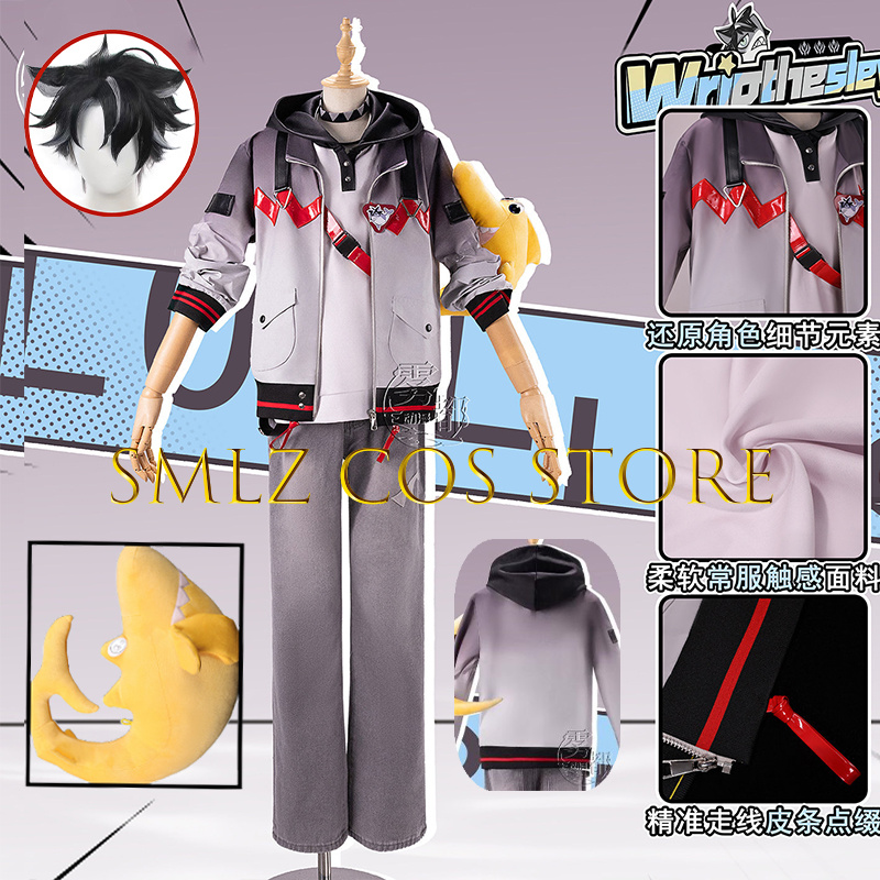 Men'S Suit Accessories - 2026 Shark Wriothesley Cosplay Oyunu Genshin