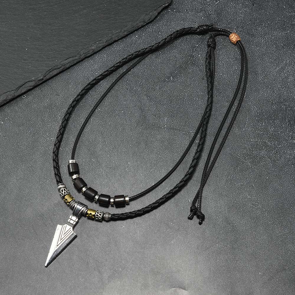 Men Accessories Ethnic - Erkek Viking Ok Ucu Kolye Vintage