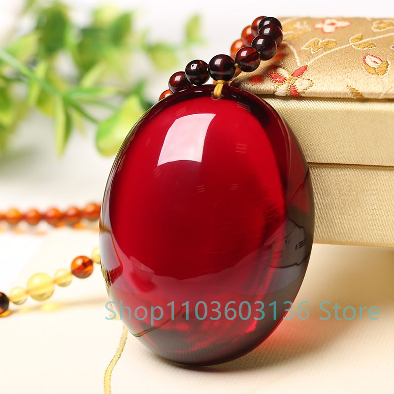Doğal bordo Amber balmumu koly - Men Accessories Ethnic incelemesi ve fiyatı